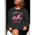 In October We Wear Pink Apple Teacher Daisy Breast Cancer Women Crewneck Sweatshirt, funny gift In October We Wear Pink Apple Teacher Daisy Breast Cancer Women Crewneck Sweatshirt, funny gift