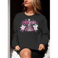 In October We Wear Pink Ballet Ghost Teacher Breast Cancer Women Crewneck Sweatshirt, funny gift In October We Wear Pink Ballet Ghost Teacher Breast Cancer Women Crewneck Sweatshirt, funny gift