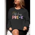 Oh Hey Pre K Student Teacher Happy First Day Back To School Women Crewneck Sweatshirt, funny gift Oh Hey Pre K Student Teacher Happy First Day Back To School Women Crewneck Sweatshirt, funny gift