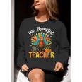 One Thankful Teacher Thanksgiving Turkey Cute Crayon Pencil Women Crewneck Sweatshirt, funny gift One Thankful Teacher Thanksgiving Turkey Cute Crayon Pencil Women Crewneck Sweatshirt, funny gift