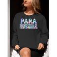 Paraprofessional Groovy Back To School Cute Teachers Women Women Crewneck Sweatshirt, funny gift Paraprofessional Groovy Back To School Cute Teachers Women Women Crewneck Sweatshirt, funny gift