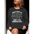 What Part Of Don't You Understand Math Teacher Women Crewneck Sweatshirt, funny gift