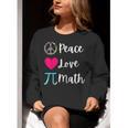 Peace Love Math Maths Teacher Pi Symbol Men Women Women Crewneck Sweatshirt, funny gift Peace Love Math Maths Teacher Pi Symbol Men Women Women Crewneck Sweatshirt, funny gift