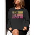 Peace Love Science Lovers Math Chemistry Teacher Women Crewneck Sweatshirt, Science Teacher Sweatshirts, funny gift Peace Love Science Lovers Math Chemistry Teacher Women Crewneck Sweatshirt, Science Teacher Sweatshirts, funny gift