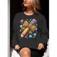 Pencil Leopard Coquette Bow Teacher Life Back To School Women Crewneck Sweatshirt, funny gift