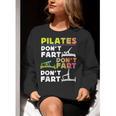 Pilates Instructor Teacher Watercolor Pilates Don't Fart Men Women Kids Women Crewneck Sweatshirt, funny gift Pilates Instructor Teacher Watercolor Pilates Don't Fart Men Women Kids Women Crewneck Sweatshirt, funny gift