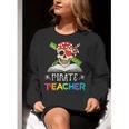 Pirate Teacher Halloween Skull Adult Women Crewneck Sweatshirt, funny gift Pirate Teacher Halloween Skull Adult Women Crewneck Sweatshirt, funny gift