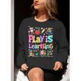 Play Is Learning Educational Teacher Women Women Crewneck Sweatshirt, funny gift