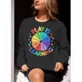 Play Is Learning Teacher Kindergarten For Men Women Kids Women Crewneck Sweatshirt, funny gift Play Is Learning Teacher Kindergarten For Men Women Kids Women Crewneck Sweatshirt, funny gift