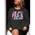 In My Pre K Era Groovy Back To School First Day Teacher Kids Women Crewneck Sweatshirt, Groovy Teacher Sweatshirts, funny gift In My Pre K Era Groovy Back To School First Day Teacher Kids Women Crewneck Sweatshirt, Groovy Teacher Sweatshirts, funny gift