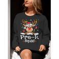 Pre-k Teacher Squad Reindeer Teacher Christmas Women Crewneck Sweatshirt, funny gift