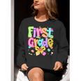 Preppy First Grade Back To School 1st Grade Teacher Girl Kid Women Crewneck Sweatshirt, First Grade Teacher Sweatshirts, funny gift Preppy First Grade Back To School 1st Grade Teacher Girl Kid Women Crewneck Sweatshirt, First Grade Teacher Sweatshirts, funny gift