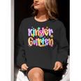 Preppy Kindergarten First Day Of School Teachers Girls Boys Women Crewneck Sweatshirt, funny gift