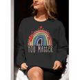 Pretty YOU MATTER Rainbow Positive Message Teachers Kids Women Crewneck Sweatshirt, funny gift Pretty YOU MATTER Rainbow Positive Message Teachers Kids Women Crewneck Sweatshirt, funny gift