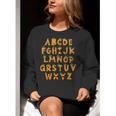 Pumpkin ABC Halloween Alphabet Costume School Teacher Kids Women Crewneck Sweatshirt, funny gift Pumpkin ABC Halloween Alphabet Costume School Teacher Kids Women Crewneck Sweatshirt, funny gift