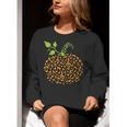 Pumpkin Music Notes Fall Teacher Autumn Halloween Women Crewneck Sweatshirt, funny gift
