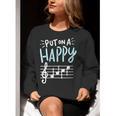 Put On A Happy Face Music Music Teacher Women Crewneck Sweatshirt, funny gift Put On A Happy Face Music Music Teacher Women Crewneck Sweatshirt, funny gift