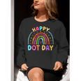 Rainbow Happy Dot Day Shirts Teacher Kids September 15th Women Crewneck Sweatshirt, funny gift Rainbow Happy Dot Day Shirts Teacher Kids September 15th Women Crewneck Sweatshirt, funny gift