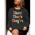 There Their They'Re English Class Grammar Joke Teacher Women Crewneck Sweatshirt, English Teacher Sweatshirts, funny gift