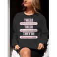 There Their They'Re Teacher English Grammar Police Women Crewneck Sweatshirt, English Teacher Sweatshirts, funny gift There Their They'Re Teacher English Grammar Police Women Crewneck Sweatshirt, English Teacher Sweatshirts, funny gift