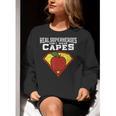 Real Superheroes Don't Wear Capes Teacher Shirt Teaching Te Women Crewneck Sweatshirt, funny gift Real Superheroes Don't Wear Capes Teacher Shirt Teaching Te Women Crewneck Sweatshirt, funny gift
