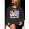 Retro Are You Fall O Ween Directions Teacher Halloween Ghost Women Crewneck Sweatshirt, funny gift Retro Are You Fall O Ween Directions Teacher Halloween Ghost Women Crewneck Sweatshirt, funny gift
