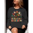 Retro Instructional Assistant Wildflowers Teacher Aide Women Crewneck Sweatshirt, funny gift Retro Instructional Assistant Wildflowers Teacher Aide Women Crewneck Sweatshirt, funny gift