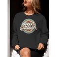 Retro School Counselor Back To School Teacher Squad Crew Women Crewneck Sweatshirt, funny gift