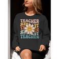 Retro Teacher Daisy Colorful Elementary School Teacher Women Crewneck Sweatshirt, funny gift Retro Teacher Daisy Colorful Elementary School Teacher Women Crewneck Sweatshirt, funny gift