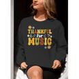 Retro Thankful For Music Floral Music Teacher Thanksgiving Men Women Women Crewneck Sweatshirt, funny gift Retro Thankful For Music Floral Music Teacher Thanksgiving Men Women Women Crewneck Sweatshirt, funny gift