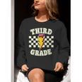 Retro Third Grade Teacher Lightning Bolt Pencil Teacher Kids Women Crewneck Sweatshirt, funny gift Retro Third Grade Teacher Lightning Bolt Pencil Teacher Kids Women Crewneck Sweatshirt, funny gift