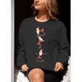 Santa Yoga Poses For Yogi Teacher Christmas Yoga Poses Women Crewneck Sweatshirt, funny gift