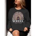 School Psych Teacher School Psychologist Leopard Rainbow Women Crewneck Sweatshirt, funny gift School Psych Teacher School Psychologist Leopard Rainbow Women Crewneck Sweatshirt, funny gift