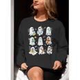 Science Teacher Ghost Laboratory Halloween Teacher Women Crewneck Sweatshirt, Science Teacher Sweatshirts, funny gift