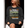 Social Studies Teacher Teach Scariest Zombies On Graveyard For Men Women Women Crewneck Sweatshirt, funny gift Social Studies Teacher Teach Scariest Zombies On Graveyard For Men Women Women Crewneck Sweatshirt, funny gift