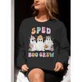 SPED Boo Crew Halloween Floral Ghost Special Ed SPED Teacher For Men Women Kids Women Crewneck Sweatshirt, funny gift