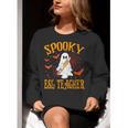 Spooky ESL Teacher Ghost Halloween School Women Women Crewneck Sweatshirt, Esl Teacher Sweatshirts, funny gift Spooky ESL Teacher Ghost Halloween School Women Women Crewneck Sweatshirt, Esl Teacher Sweatshirts, funny gift