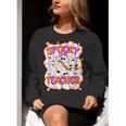 Spooky Teacher Ghost Pencil Teacher Halloween Teacher Women Crewneck Sweatshirt, funny gift