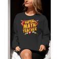 Super Math Teacher Educational Superhero Women Crewneck Sweatshirt, Super Teacher Sweatshirts, funny gift