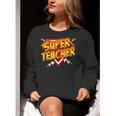 Super Teacher Superhero Back To School Teacher's Women Crewneck Sweatshirt, Super Teacher Sweatshirts, funny gift Super Teacher Superhero Back To School Teacher's Women Crewneck Sweatshirt, Super Teacher Sweatshirts, funny gift