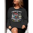 I Survived 100 Days Of School Teacher Kids Cat Lover Women Crewneck Sweatshirt, funny gift