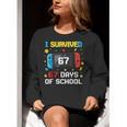 I Survived 67 Days Of School 67 Teacher Squad Matching Women Crewneck Sweatshirt, funny gift I Survived 67 Days Of School 67 Teacher Squad Matching Women Crewneck Sweatshirt, funny gift