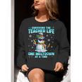 Surviving The Teacher Life Pjs Pajamas Christmas Xmas Teache Women Crewneck Sweatshirt, funny gift