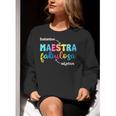 Sustantivo Maestra Fabulosa Adjetivo Spanish Teacher Women Crewneck Sweatshirt, funny gift