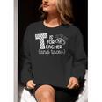 T Is For Teacher And Tacos For Teacher & Tacos Lovers Men Women Girls Kids Women Crewneck Sweatshirt, funny gift
