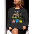 I Teach Cutest Little Monsters Halloween Teacher Men Women Women Crewneck Sweatshirt, funny gift