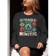 I Teach The Cutest Little Monsters Teacher Halloween Outfit Women Crewneck Sweatshirt, funny gift I Teach The Cutest Little Monsters Teacher Halloween Outfit Women Crewneck Sweatshirt, funny gift
