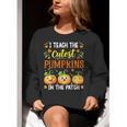 I Teach The Cutest Pumpkins Halloween Teacher Women Crewneck Sweatshirt, funny gift I Teach The Cutest Pumpkins Halloween Teacher Women Crewneck Sweatshirt, funny gift