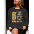 I Teach The Cutest Pumpkins Kindergarten Teacher Halloween Women Crewneck Sweatshirt, funny gift