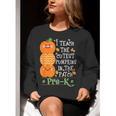 I Teach The Cutest Pumpkins In Patch Pre-K Halloween Teacher Women Crewneck Sweatshirt, funny gift